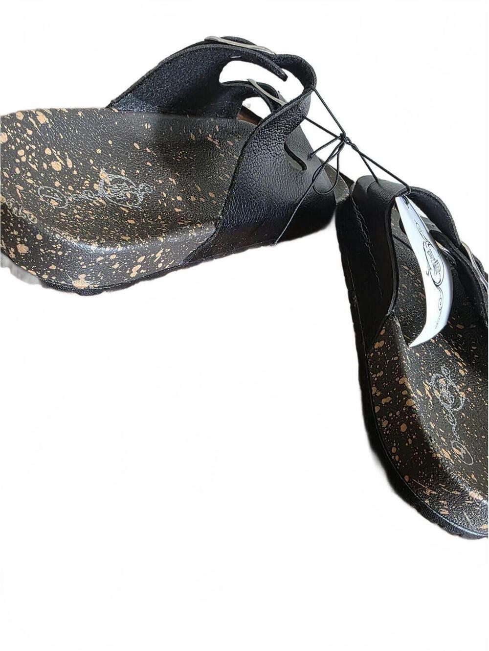 Sole Mates Black Buckle Slides Sandals Womens 7 Comfortable - Picture 10 of 12
